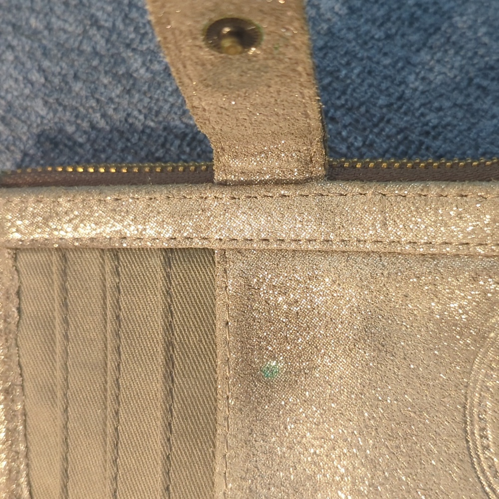 Fossil Fold Wallet In Metallic Light Gold/Tan - image 7